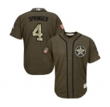 mlb jerseys houston astros #4 george springer green salute to service