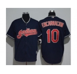 Cleveland Indians #10 Edwin Encarnacion Navy Blue New Cool Base Stitched MLB Jersey