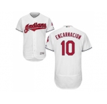Cleveland Indians #10 Edwin Encarnacion White Flexbase Authentic Collection Stitched MLB Jersey