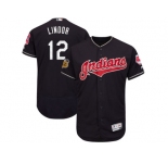 Cleveland Indians #12 Francisco Lindor Navy 2017 Spring Training Flexbase Authentic Collection Stitched Baseball Jersey