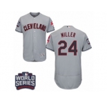 Cleveland Indians #24 Andrew Miller Grey 2016 World Series Bound Flexbase Authentic Collection MLB Jersey