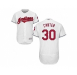 Cleveland Indians #30 Joe Carter White Flexbase Authentic Collection Stitched Baseball Jersey