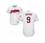 Cleveland Indians #9 Carlos Baerga White Flexbase Authentic Collection MLB Jersey