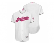 Cleveland Indians White Home 2016 Mother's Day Flex Base Jersey