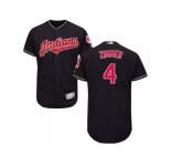 Men Cleveland Indians #4 Bradley Zimmer Navy Blue Flexbase Authentic Collection Stitched MLB Jersey