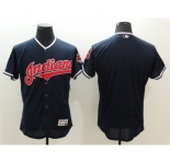 Men Cleveland Indians Blank Majestic Navy Blue Flexbase Authentic Collection Jersey