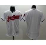 Men Cleveland Indians Blank Majestic White Flexbase Authentic Collection Team Jersey