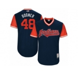 Men's 2017 Little League World Series Indians Boone Logan #48 Booner Navy Jersey
