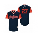 Men's 2017 Little League World Series Indians Bryan Shaw #27 Geek Navy Jersey