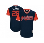 Men's 2017 Little League World Series Indians Corey Kluber #28 Klubes Navy Jersey