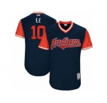 Men's 2017 Little League World Series Indians Edwin Encarnacion #10 EE Navy Jersey