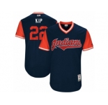 Men's 2017 Little League World Series Indians Jason Kipnis #22 Kip Navy Jersey