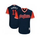 Men's 2017 Little League World Series Indians Jose Ramirez #11 Ramirez Navy Jersey