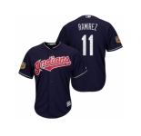 Men's Cleveland Indians #11 Jose Ramirez 2017 Spring Training Cool Base Stitched MLB Jersey