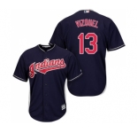 Men's Cleveland Indians #13 Omar Vizquel Replica Navy Blue Alternate 1 Cool Base Baseball Jersey