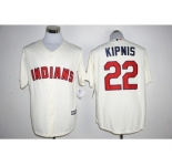 Men's Cleveland Indians #22 Jason Kipnis Majestic Cream Official Cool Base Player Jersey