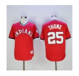Men's Cleveland Indians #25 Jim Thome Majestic Red Authentic 1976 Turn Back the Clock Player Jersey