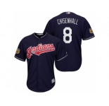 Men's Cleveland Indians #8 Lonnie Chisenhall 2017 Spring Training Cool Base Stitched MLB Jersey