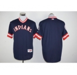 Men's Cleveland Indians Blank Majestic Navy Blue Authentic 1976 Turn Back the Clock Jersey