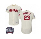 Men's Majestic Cleveland Indians #23 Michael Brantley Cream 2016 World Series Bound Flexbase Authentic Collection MLB Jersey