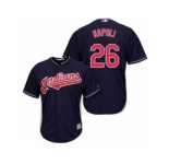 Men's Majestic Cleveland Indians #26 Mike Napoli Replica Navy Blue Alternate 1 Cool Base MLB Jersey