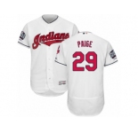 Men's Majestic Cleveland Indians #29 Satchel Paige White 2016 World Series Bound Flexbase Authentic Collection MLB Jersey