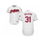 Men's Majestic Cleveland Indians #31 Danny Salazar White Flexbase Authentic Collection MLB Jersey