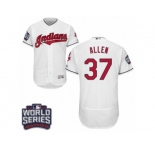 Men's Majestic Cleveland Indians #37 Cody Allen White 2016 World Series Bound Flexbase Authentic Collection MLB Jersey