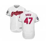 Men's Majestic Cleveland Indians #47 Trevor Bauer White 2016 World Series Bound Flexbase Authentic Collection MLB Jersey