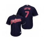 Men's Majestic Cleveland Indians #7 Kenny Lofton Replica Navy Blue Alternate 1 Cool Base MLB Jersey