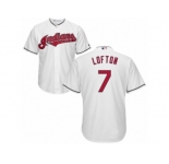 Men's Majestic Cleveland Indians #7 Kenny Lofton Replica White Home Cool Base MLB Jersey