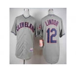 mlb jerseys cleveland indians #12 lindor grey