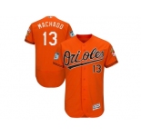 Baltimore Orioles #13 Manny Machado Orange 2017 Spring Training Flexbase Authentic Collection Stitched Baseball Jersey