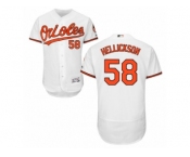 Baltimore Orioles #58 Jeremy Hellickson White Flexbase Authentic Collection MLB Jersey