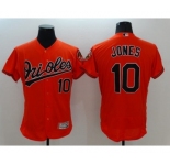 Men Baltimore Orioles #10 Adam Jones Majestic Orange Flexbase Authentic Collection Player Jersey