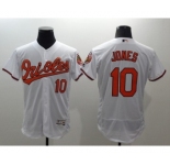 Men Baltimore Orioles #10 Adam Jones Majestic White Flexbase Authentic Collection Player Jersey
