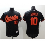 Men Baltimore Orioles #10 Adam Jones Majestic black Flexbase Authentic Collection Player Jersey