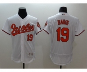 Men Baltimore Orioles #19 Chris Davis Majestic White Flexbase Authentic Collection Player Jersey