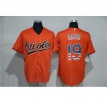 Men Baltimore Orioles #19 Chris Davis Orange USA Flag Fashion MLB Jersey