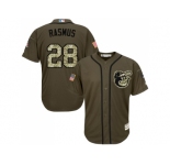 Men Baltimore Orioles #28 Colby Rasmus Green Salute to Service Stitched MLB Jersey