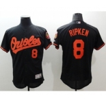 Men Baltimore Orioles #8 Cal Ripken Jr Majestic black Flexbase Authentic Collection Player Jersey