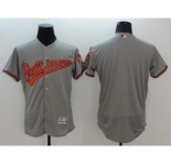 Men Baltimore Orioles Blank Majestic Gray Flexbase Authentic Collection Player Jersey