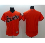 Men Baltimore Orioles Blank Majestic Orange Flexbase Authentic Collection Team Jersey
