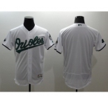 Men Baltimore Orioles Blank Majestic White Green Flexbase Authentic Collection Jersey