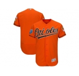 Men Baltimore Orioles Customized Majestic Orange 2018 Spring Training Flex Base Team Jersey