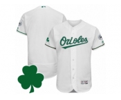 Men Baltimore Orioles St. Patricks Day Blank White Celtic Flexbase Authentic Collection Jersey