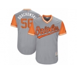 Men's 2017 Little League World Series Orioles Darren ODay #56 Odachowski Gray Jersey