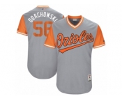 Men's 2017 Little League World Series Orioles Darren ODay #56 Odachowski Gray Jersey
