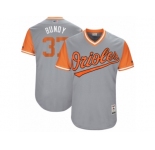 Men's 2017 Little League World Series Orioles Dylan Bundy #37 Bundy Gray Jersey
