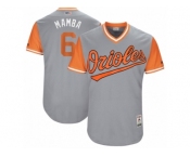 Men's 2017 Little League World Series Orioles Jonathan Schoop #6 Mamba Gray Jersey